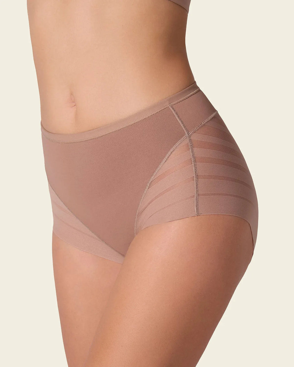 Braga faja Leonisa 012903 marron frontal.