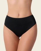 Braga faja tanga Leonisa color negro, vista frontal, referencia de fabricante 012952