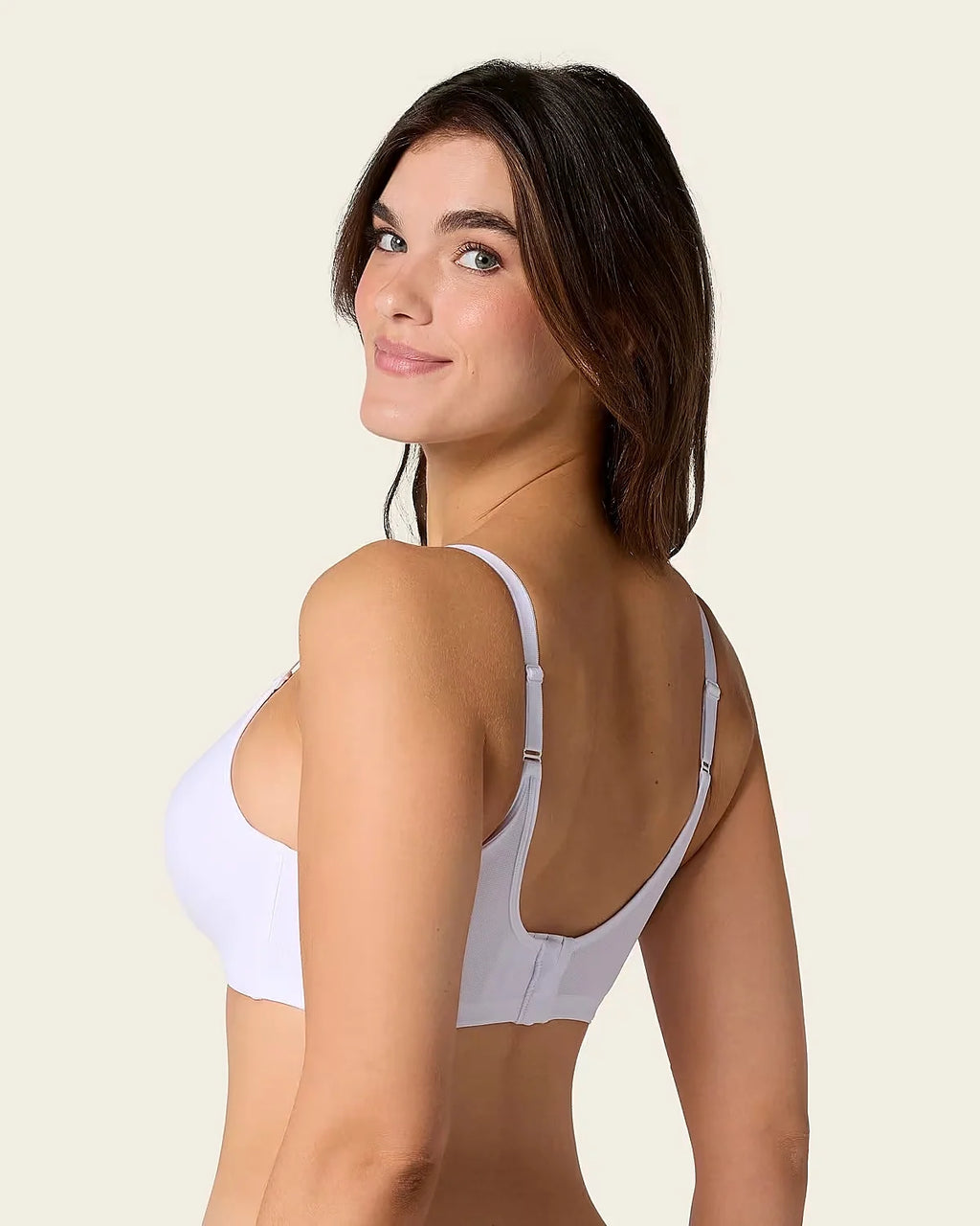 Sujetador Leonisa Magical Bra 091058 white back en modelo