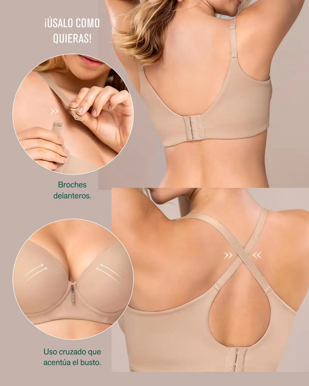 Sujetador Leonisa Cover Bra beige, fotografía 8