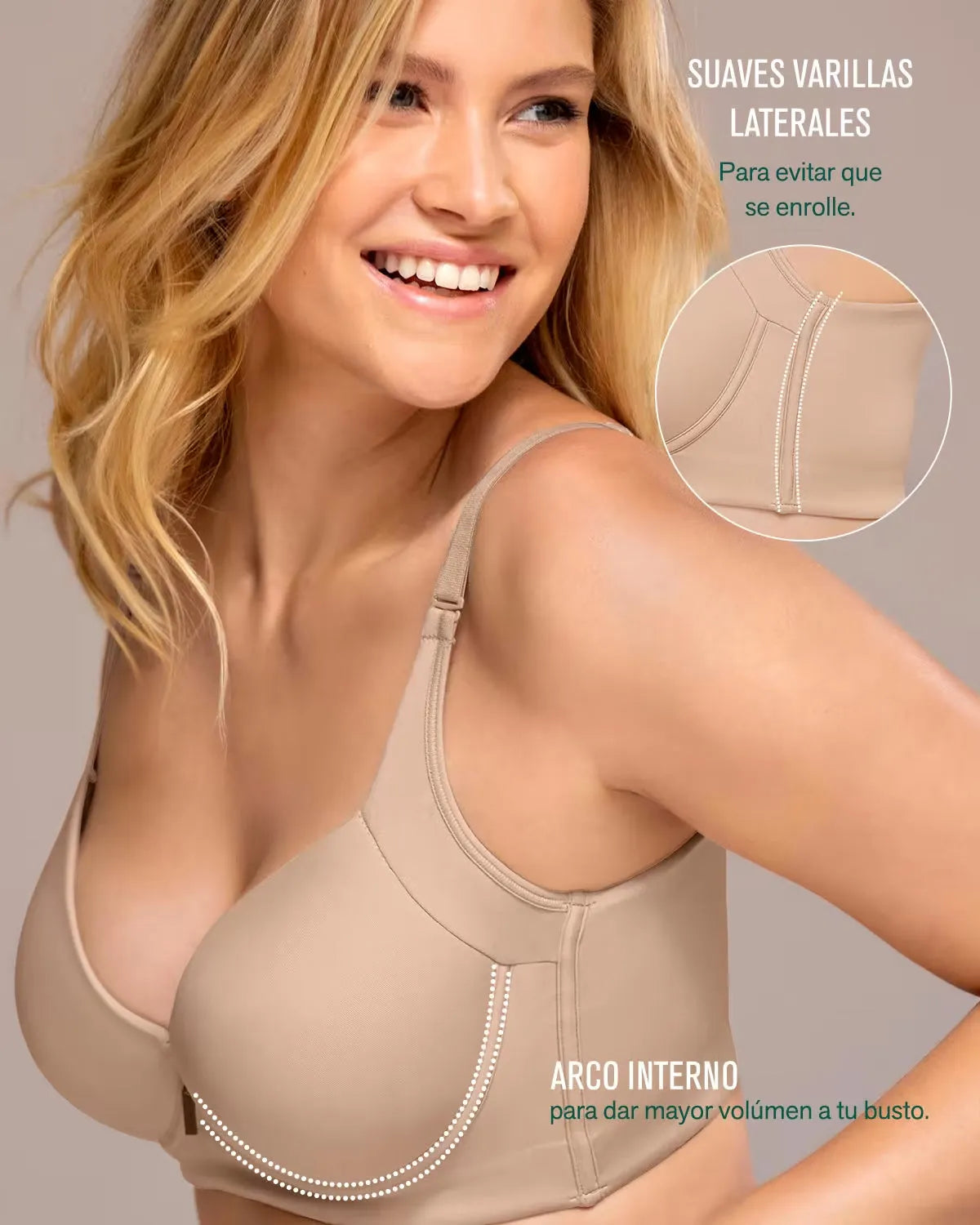 Sujetador Leonisa Cover Bra beige, fotografía 9