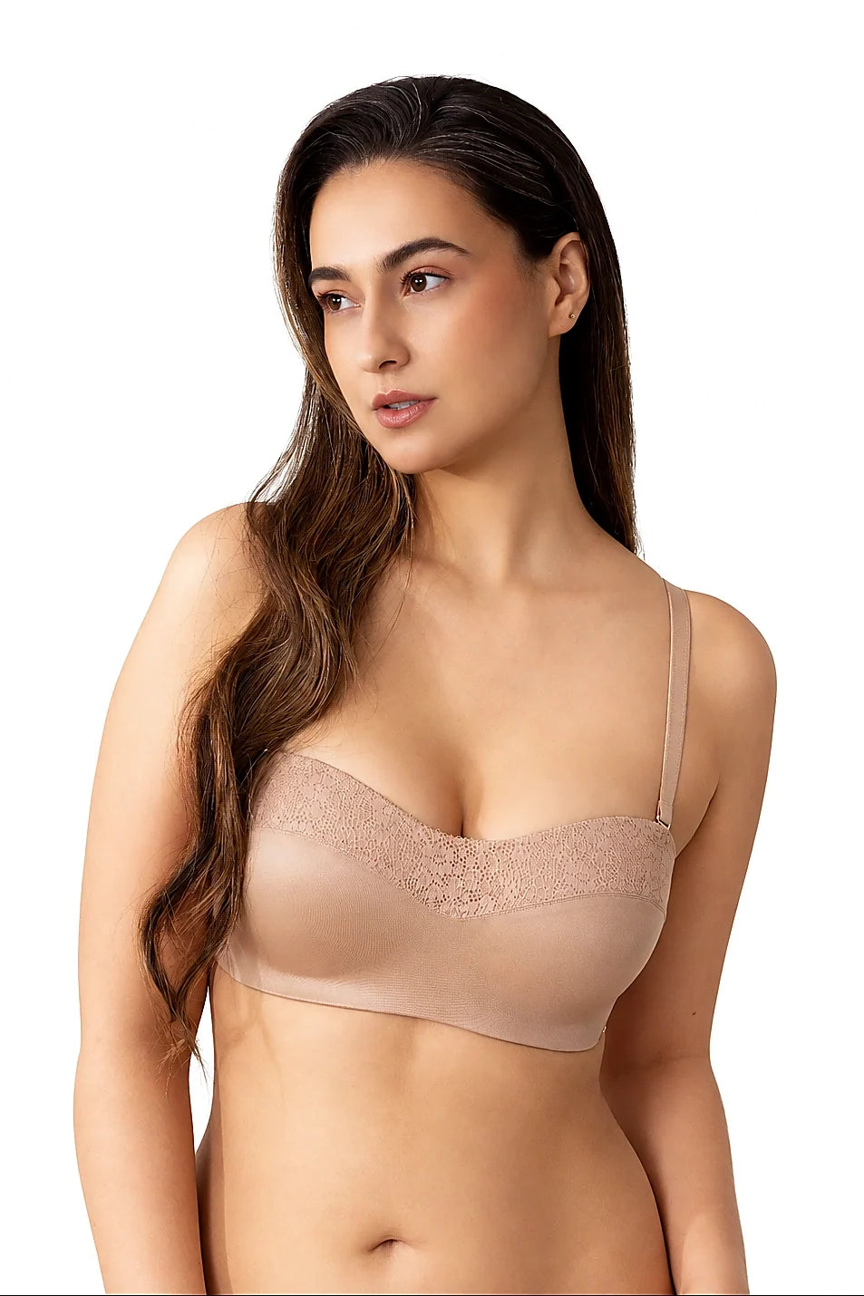 Sujetador Royal Lounge beige, modelo frontal